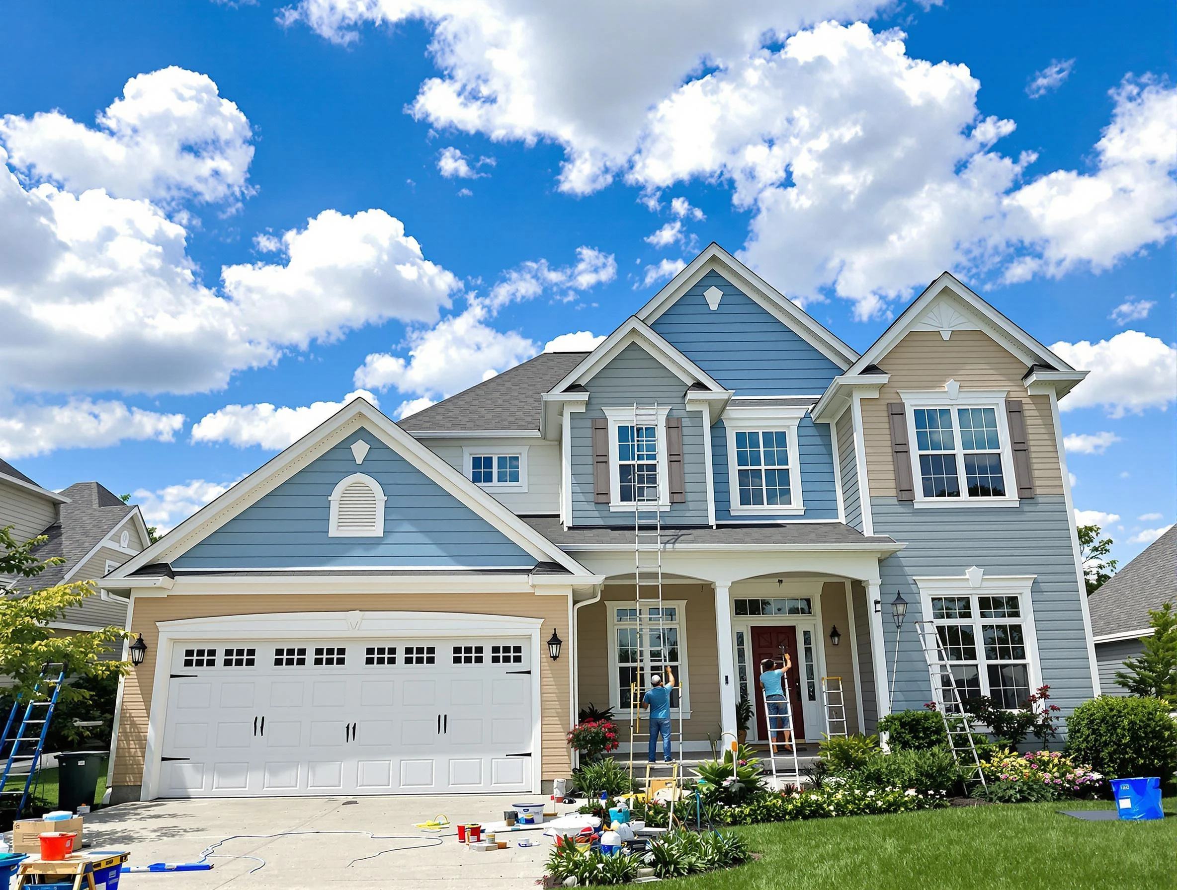 Professional house painting by Aurora House Painters experts in Aurora, OH